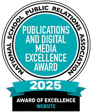NSPRA Award of Excellence 2025 awarded to the Newport News Public Schools Website