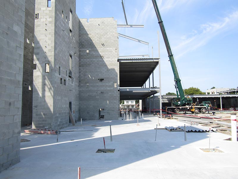 Crane Swinging Steel Area D 3rd Floor Classrooms