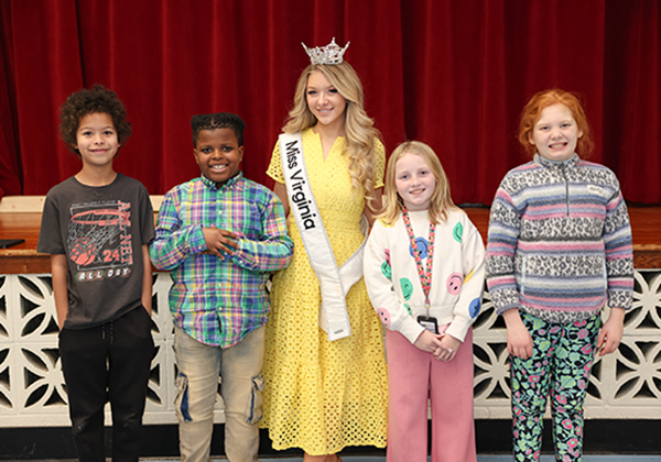 Miss Virginia visits Yates Elementary School
